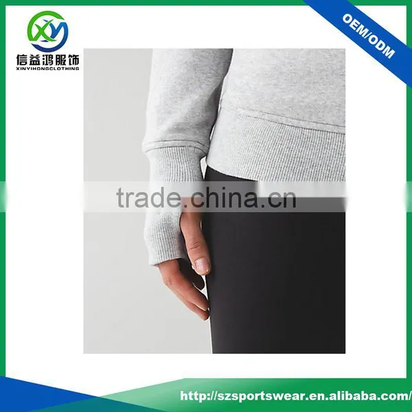 Latest Design Ladies 100% Cotton Light Weight Grey Color Windbreaker Sports Wear Bomber Jacket photo-5