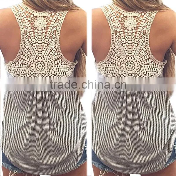 Polyester Crop Top Tank Top2014 New Arrive Women Different Size for Choice & Short Front Long Back Printed photo-2