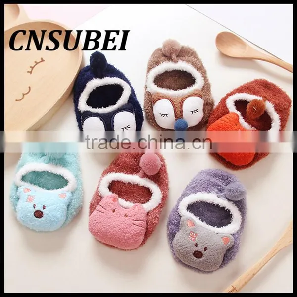Korean Design Baby Cute Cartoon Fuzzy Anti-slip Floor Winter Sock photo-4