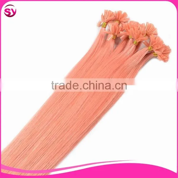 Brazilian Remy U Tip Keratin Human Hair Extension,Keratine Nail Tip Bohemian 100 Cheap Remy U Tip Hair Extension Wholesale photo-3