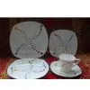 Square Shape Bone China Dinner Set