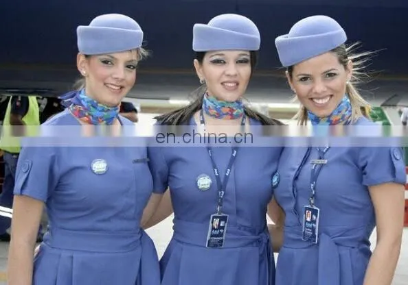 Fashion Tuff Characteristic Wool Fabric for Flight Attendant Corporate Suits Stewardess Uniforms photo-3