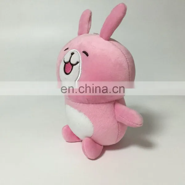 Pink Bunny Plush Stuffed Foam Beads Soft Keychain With Sucker photo-3