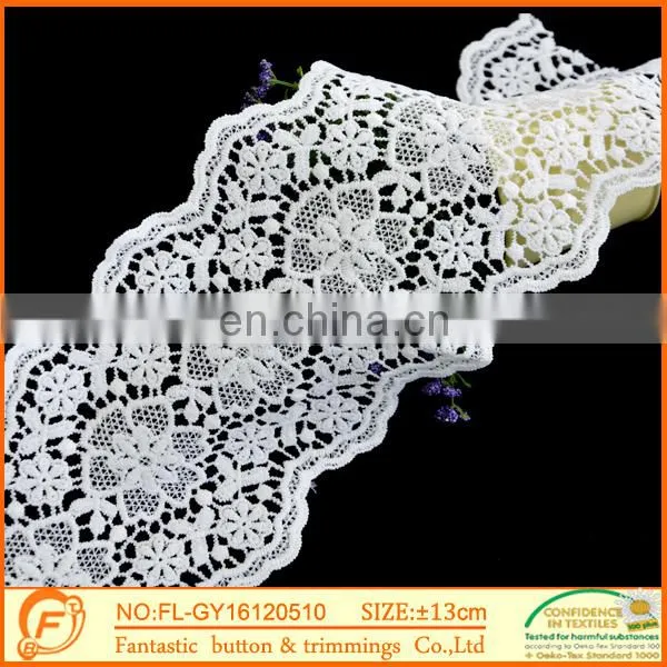 Trimming Laces And Chiffon White Rose Fabric Lace Wholesale Lace photo-3