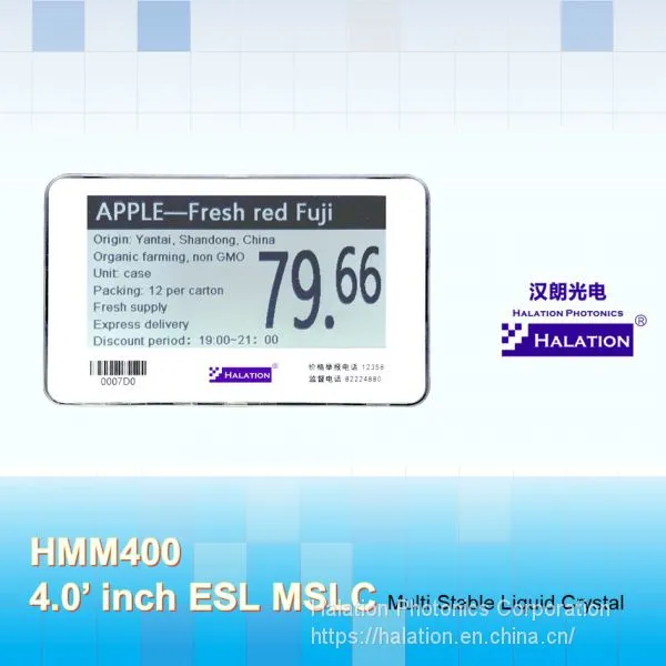 4.0 inch Electronic Shelf Label ESL，LCM，LCD，RFID，E-paper Display