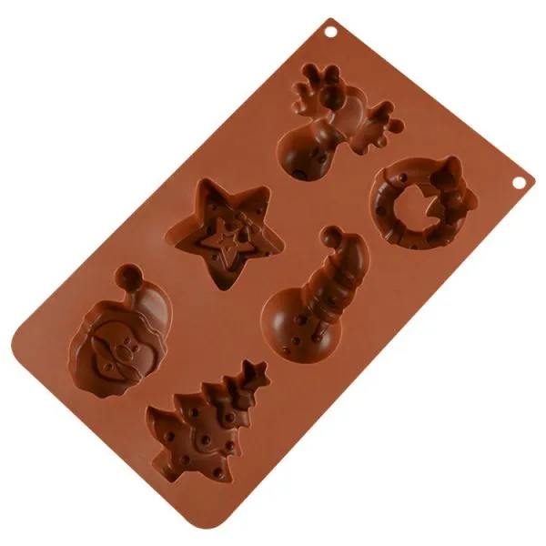 Free Sample Food Grade Heat Resistant Nontoxic Silicone Cake Mold Baking Mousse Pudding Mold Tool Christmas Style photo-3