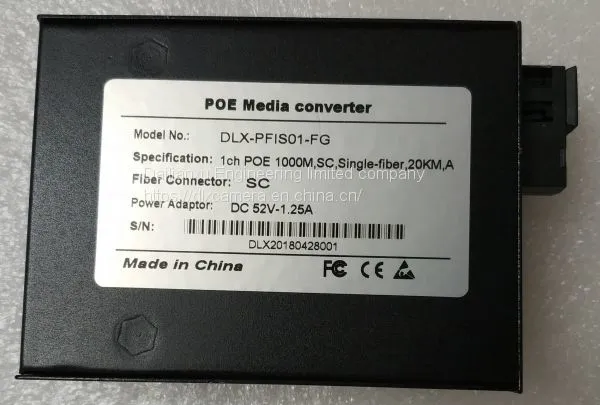 POE IP Camera to Fiber Converter Gigabit POE IP Fiber Optical Transmitter and Receiver Single Por POE Fiber Media Conver photo-2