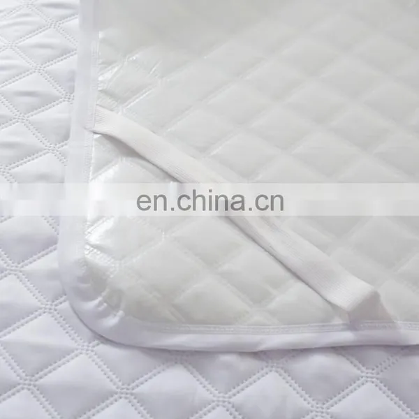 Bamboo Fiber Cotton Terry Waterproof Bed Pad Hotel Mattress Topper