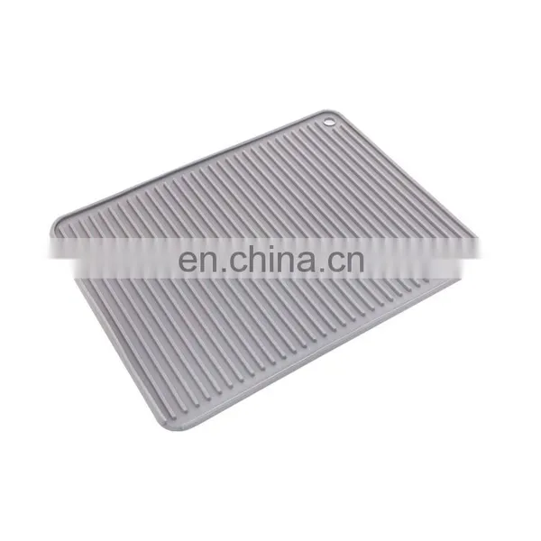 Kitchen Use Drain Pad Heat Resistant Cooking Pot Holder Rectangular PVC Dish Drying Mat photo-6