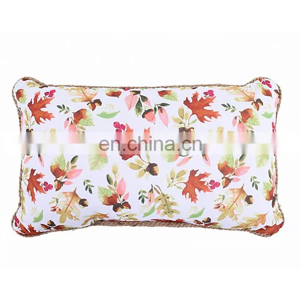 Popular Creative Outdoor Decorative Cushions Leaf and Pumpkin Printed Pillows photo-5