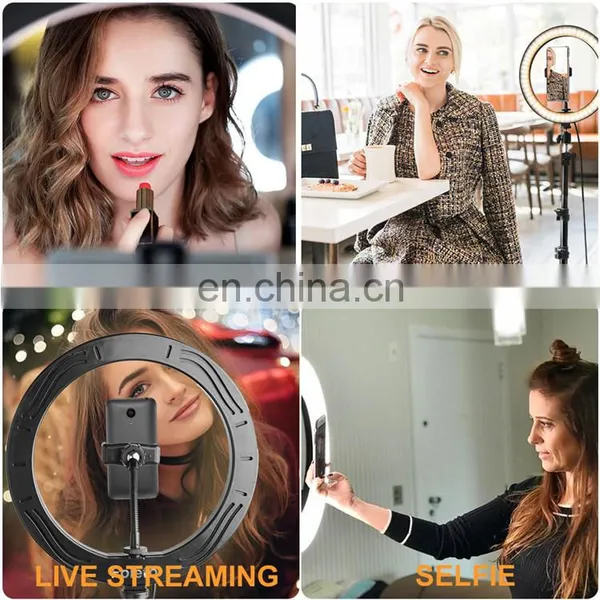 High Quality10 Inch 26 Selfie Ring Light Video Photography 3 Brightness Led Ring Light With Adjustable Tripod Stand photo-7