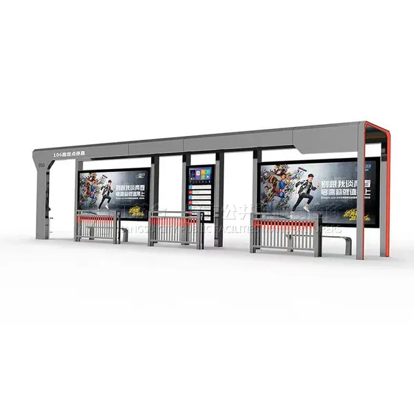 Convenient Wireless WiFi Bus Station Kiosk Intelligent Bus Shelter Platform Light Box Manufacturer photo-3