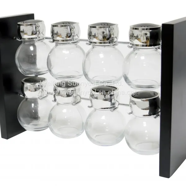 Trellis 8 Jar Spice Rack Kitchen Tool Spice Organizer Rack Spice Carousel photo-3