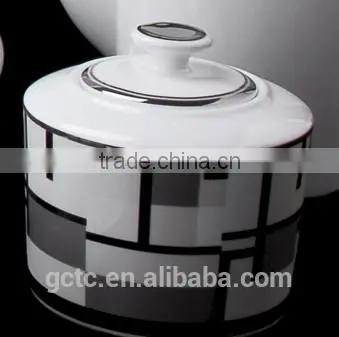 Bone China 15pcs Tea Set With Geometric Figure photo-3