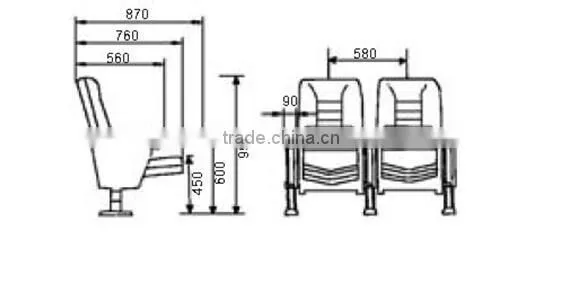 Comfortable Molded Foam Auditorium Seat HJ32-L photo-5