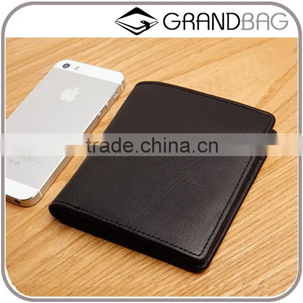 High Quality Vintage Style Genuine Leather Men's Bifold Wallet Small Wallet for Gifts