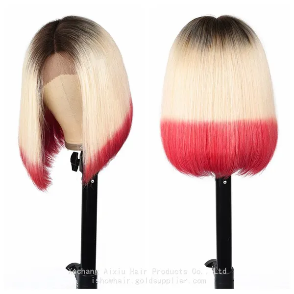 150% Density straight BoBo wig Wig Human Hair Wigs 13X4X1 straight hair