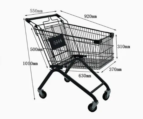 Supermarket Shopping Trolley Carts European Style PU photo-5