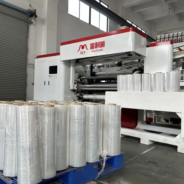 Four Shafs Rewinder High Capacity Energy Saving FLY 1500MM PE Stretch Film Machine Stretch Wrap Film Machine photo-5