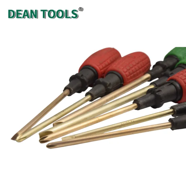 Non-Sparking Slotted Screwdriver, Safety Flat Head Screwdriver, Aluminum Bronze, Non-Sparking Screw Driver photo-2