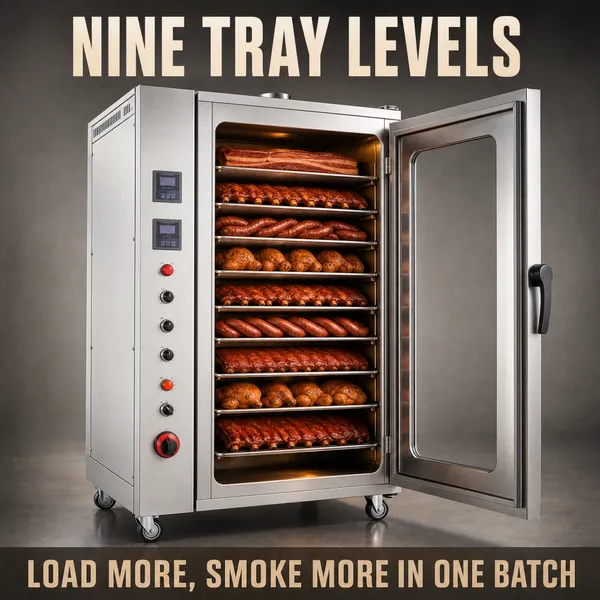 Commercial Smoke Oven CY-90 Electric 4kW 220V 50Hz Automatic Control Meat Smoking Oven for Food Processing Plant Use