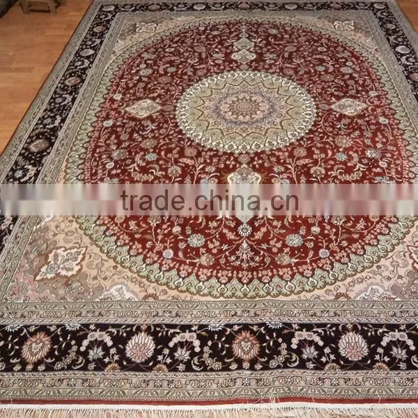 8x10 Foot Hand Knotted Turkish Tribal Cashmere Silk Carpet photo-6