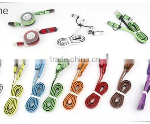 Wholesale Dual Usb Flat Cable for Iphone 6 photo-6