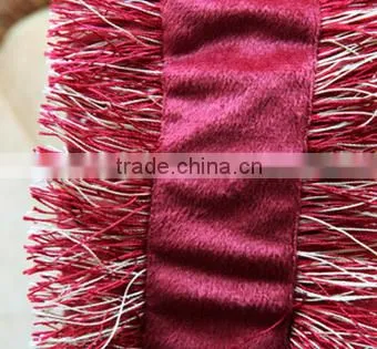 Noble Short Nap Fabric Sofa Cushion and Fringed Embroidered Decor Sofa Pillows photo-2