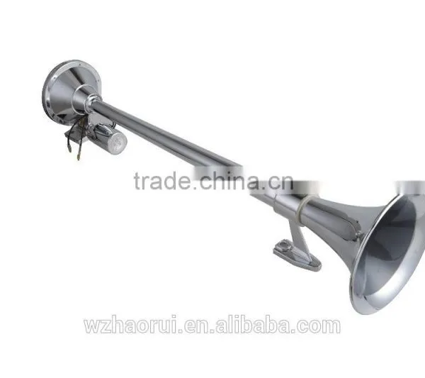 12V/24V Car Single Tube Electric Air Horn Car Modified Horn Chrome-plated.