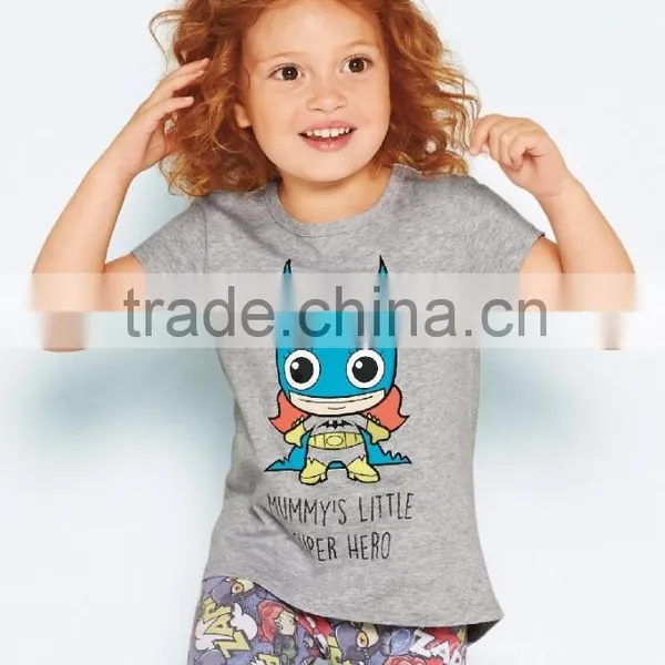 2016 INS New Arrival Summer Baby Children Clothes Girl Cloth Outfits Gray Cotton Clothing Sets photo-2