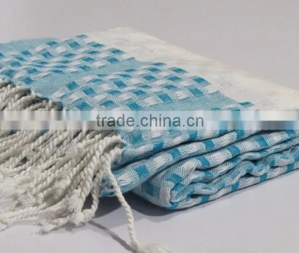 Handloom Turkish Hammam Towel Absorbent Peshtemal Indian Fouta Bath Towels photo-5