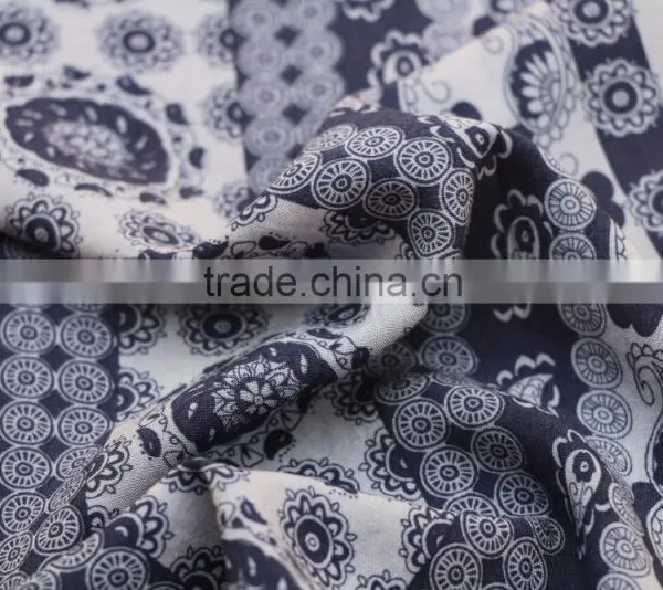 2017 Spring Top Selling Women Dress Soft 100%Rayon 45S*45S Poplin Plain Print Fabric photo-2