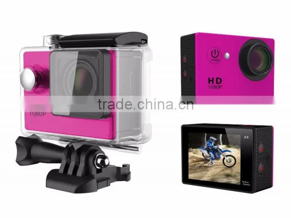 Sports Camera A9 1080P Full HD 2.0 Inch Extreme DV Action Camera Diving 30M With Waterproof Case Mini photo-3
