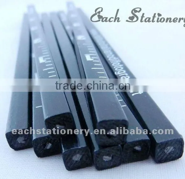 2012 Hot Sales HB drawing Black Square ruler Pencil