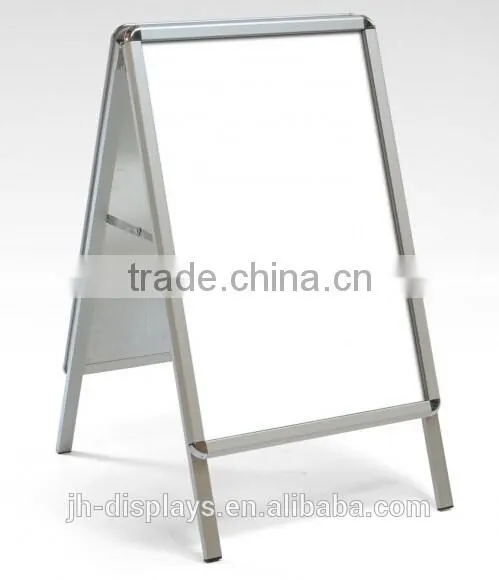 Open Snap Front Loading Professional Poster Stand Double Side