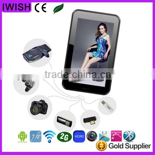 7 inch Google android 4.1.2 512M DDR tablet pc 3g phone call support abdroid wifi bluetooth