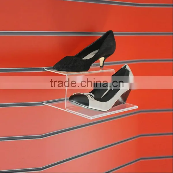 Slatwall Tier Step Acrylic Shoe Display Stand photo-2