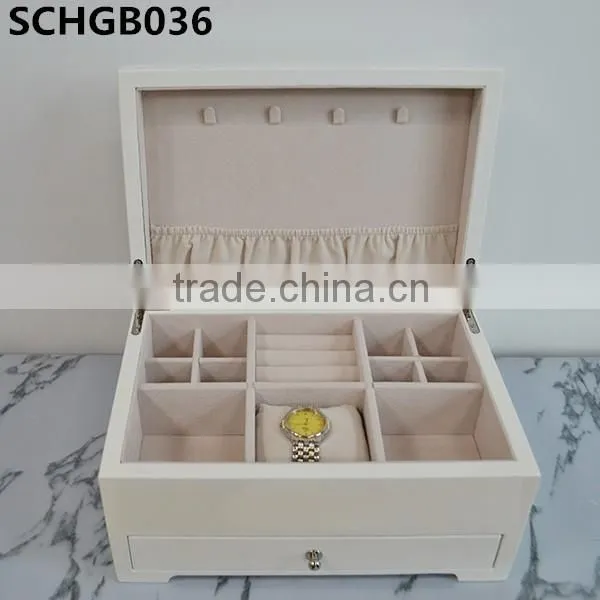 White High Gloss Luxury Wooden Jewellery Box