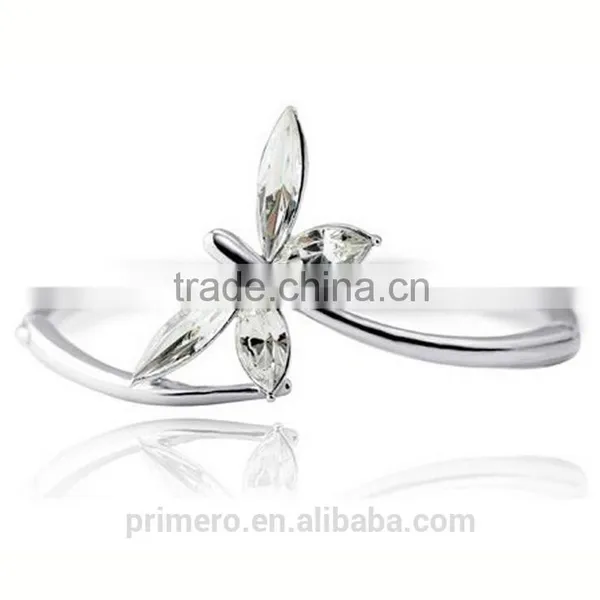 New Design Brand Wholesale Austrian Crystal Dragonfly Bangles Bracelet Jewelry photo-2