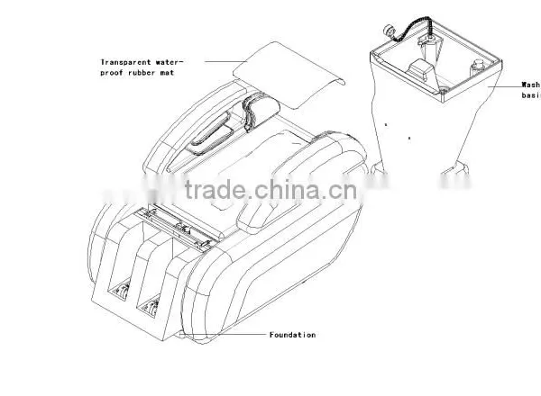 Commercial Furniture General Use and Synthetic Leather Material Salon Shampoo Chair Bed photo-6