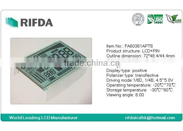 FSTN Transflective Custom 4 Digit 7 Segment Lcd Display photo-2