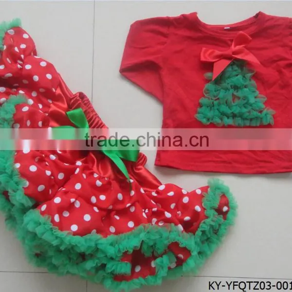 Wholesala Baby Gift Set Tulle Ruffle Puffy Skirt Girls Shirt and Pettiskirt Sets photo-2