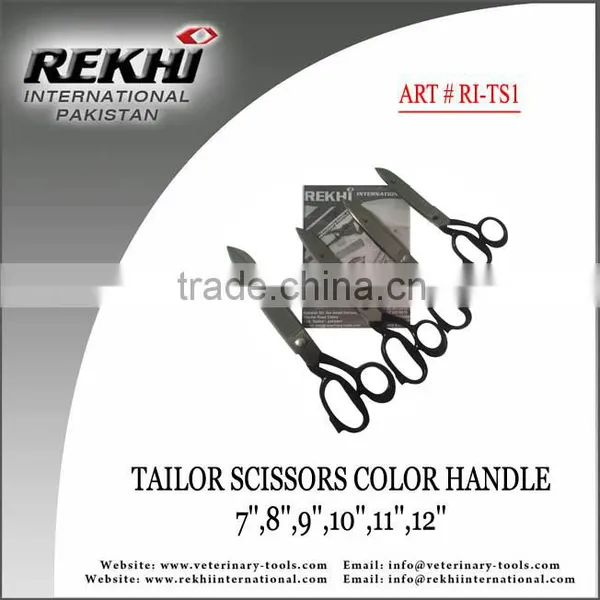 Pakistan Tailor Scissors, Singer Style COLOR Coated Handle.Sizes,7'',8'',9'',10'',11''12''