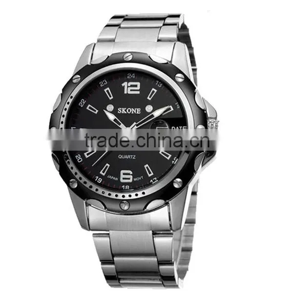 Professional China Manufacturer Black Dial Skone Brand Mens Watch photo-4