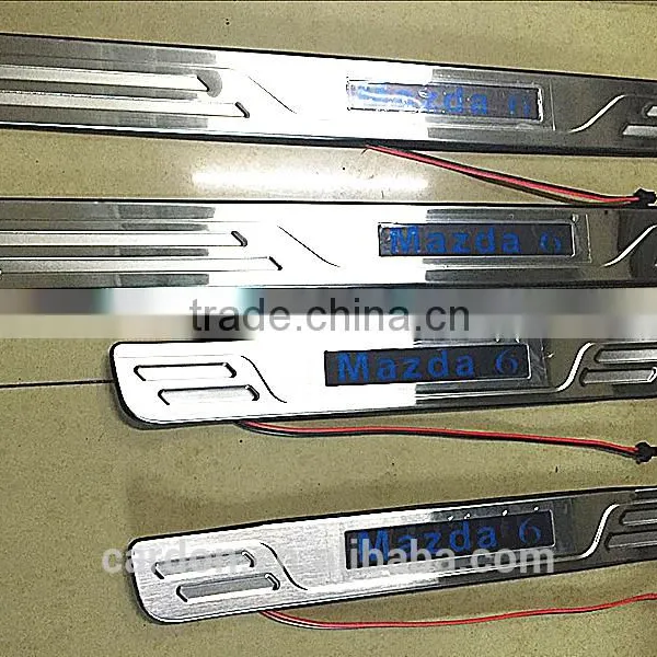 Stainless Steel Scuff Plate Outside OEM Door Sill With Led Car Led Door Sill Plate With Lamp Pedal for Mazda 6 Cx-5 Atenza photo-3