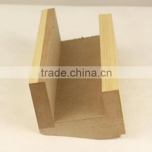 MDF Decorative Moulding Wrapped by EV Golden Teak Veneer photo-3
