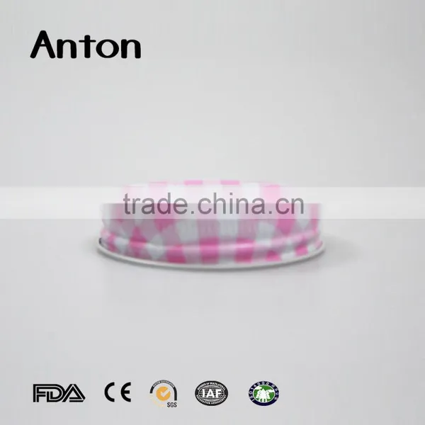 Pink Metal Jar Lids Candle Jar Lids photo-2