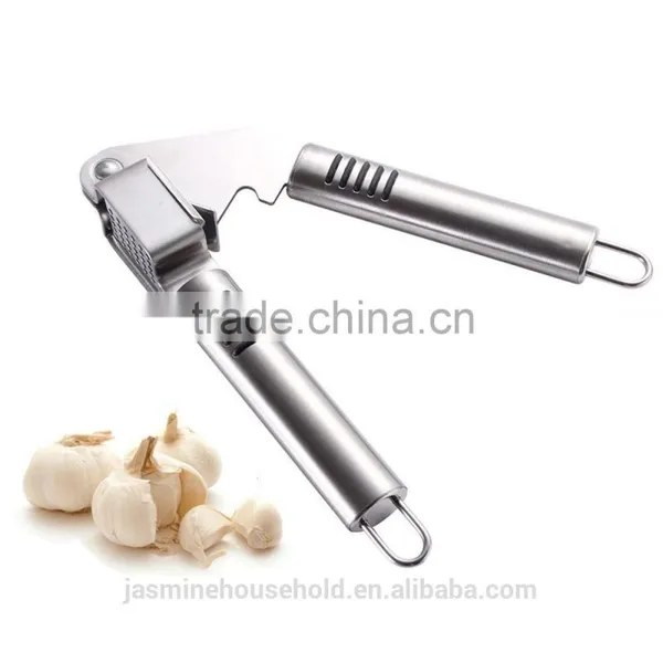 Stainless Steel Garlic Press Hand Presser, Garlic Peelers Crusher Mincer Kitchen Tool photo-2