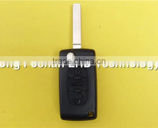 3 Button Flip Key Remote Case Fob Shell for Citroen C4 C5 C6 C8 Picasso Key Blank photo-2