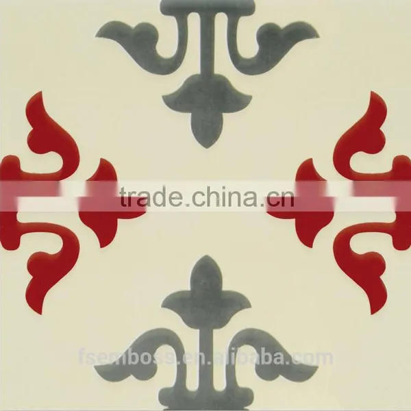 200*200mm Red Color Moroccan Decorative Wall Tile Non-slip Kitchen Floor Tile photo-5